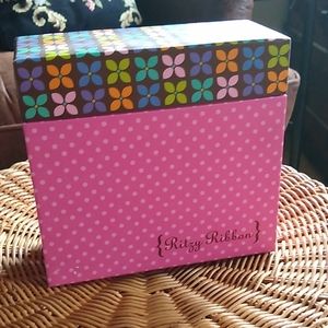 🎄🌺 ritzy ribbon ribbon storage box with 6 spools
